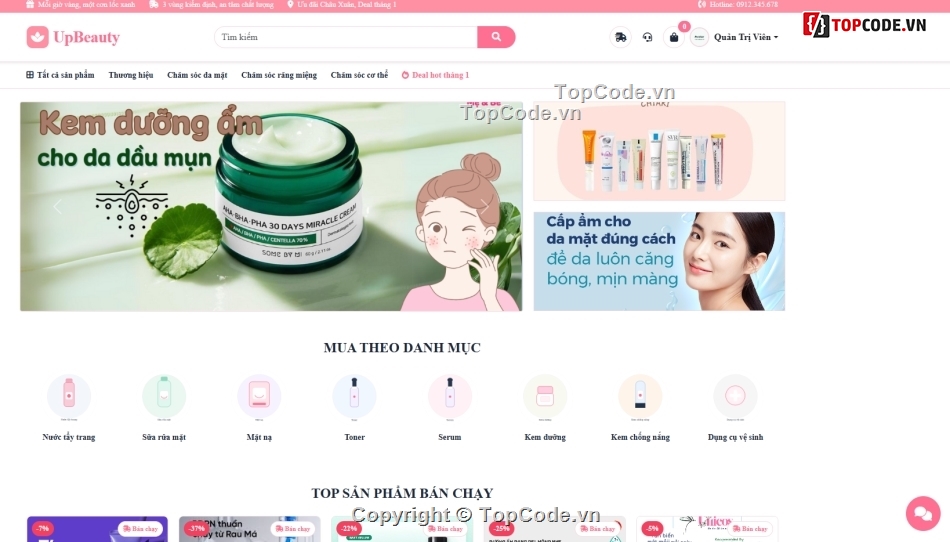 mỹ phẩm,bán mỹ phẩm,Website bán hàng bằng PHP
